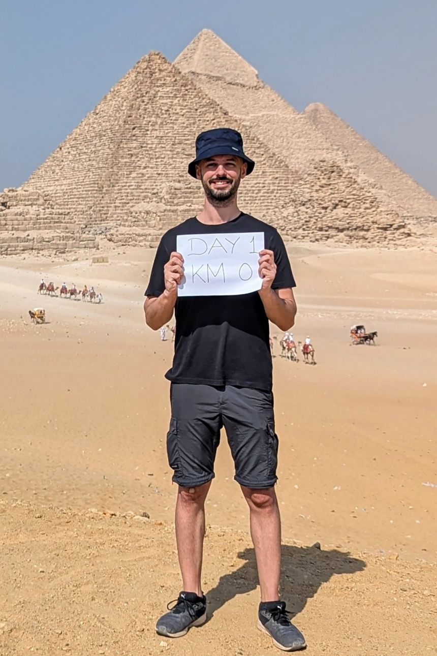 Nok started his journey in Egypt last year and is already heading to the Caribbean.