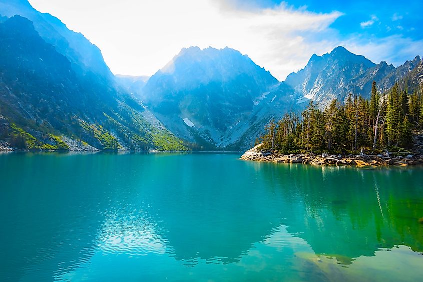Kolchak Lake is located in the Okanogan-Wenatchee National Forest in Washington state.